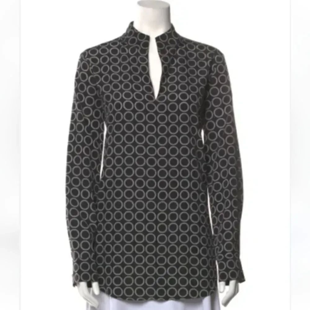 Neiman Marcus Printed V-neck Tunic sz 2
